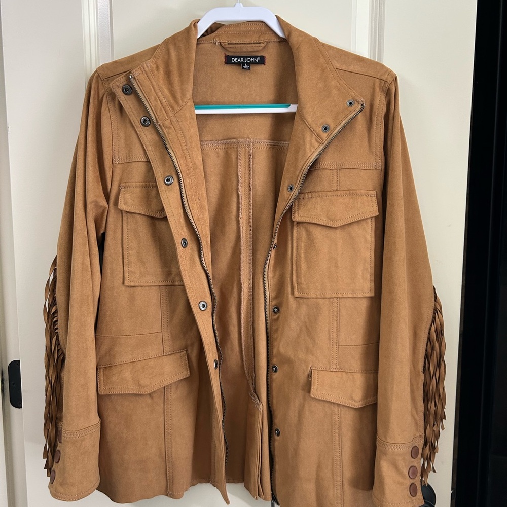 Dear John Camel Fringe Jacket
